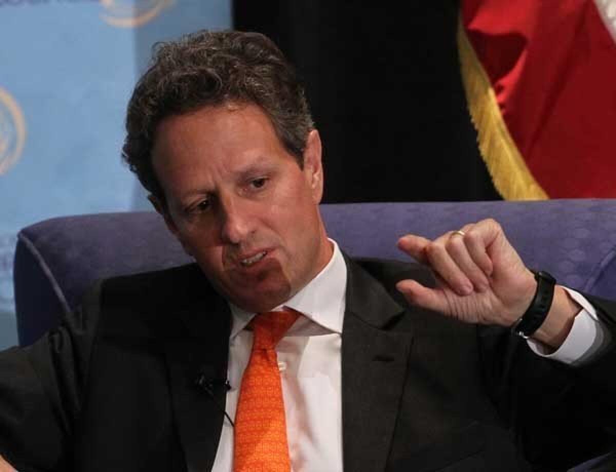 Secretary of the Treasury Timothy F. Geithner makes the rounds on the major Sunday talk shows