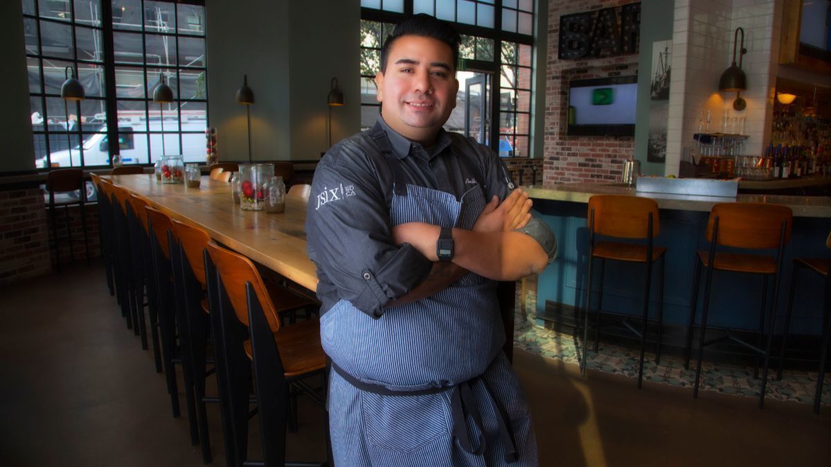 Executive Chef Anthony Sinsay at Jsix Restaurant in downtown San Diego.