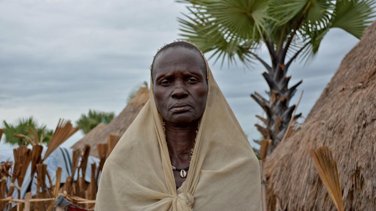 Chuol Kujien, 56, fled Leer in South Sudan in September and spent three months combing the islands in the swamp for her children.