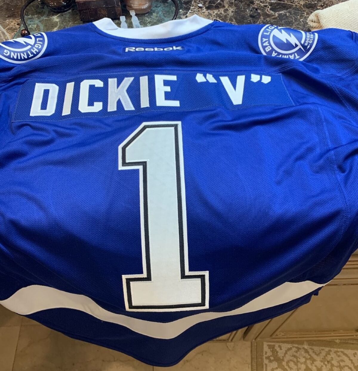 A "Dickie 'V'" Tampa Bay Lightning jersey