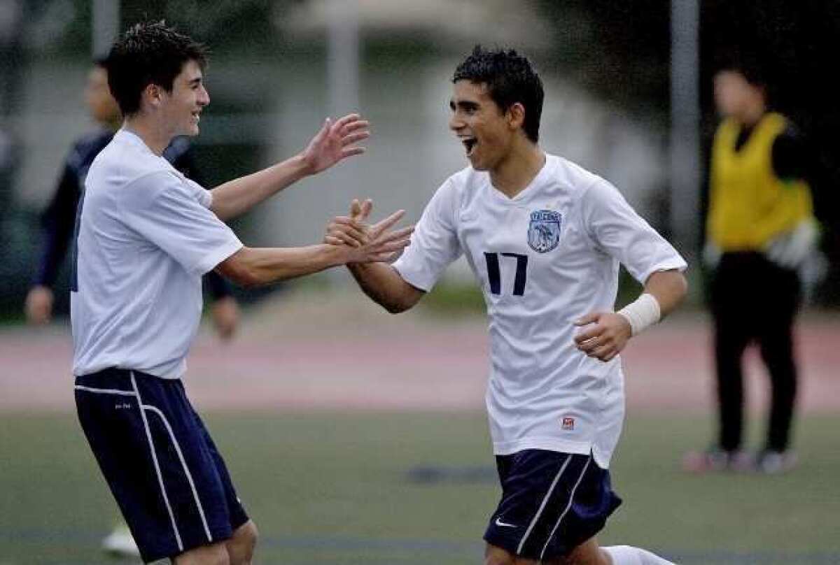 ARCHIVE PHOTO: Crescenta Valley High's Pablo Sotillo, right, is an All-Area first-teamer.