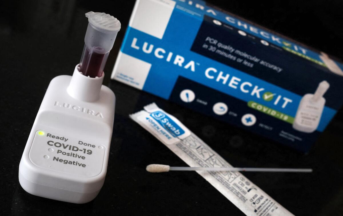 A Lucira COVID-19 home test kit 