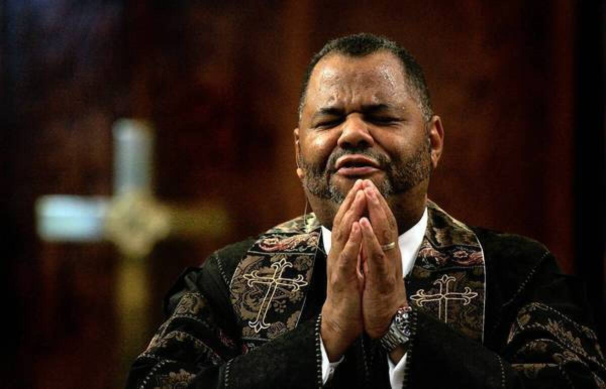 The Rev. John J. Hunter, who was ousted as First AME’s pastor in late October, is being sued by the South L.A. congregation over alleged improprieties. Hunter denies any wrongdoing and is fighting to regain his position.