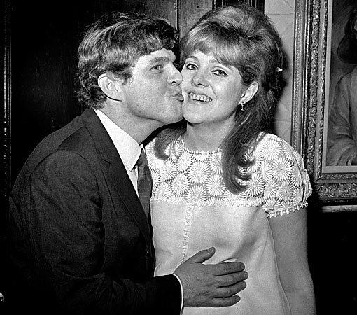 Actress Lynn Redgrave is kissed on the cheek by her husband, actor John Clark, in New York. The two were married in a private ceremony at the home of producer Sidney Lumet.