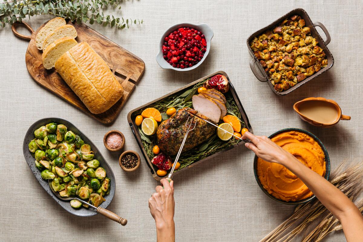 Urban Plates' holiday family dinner, available for pickup in Carlsbad, Del Mar and La Jolla.