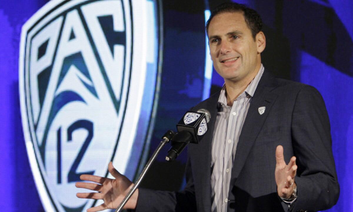 Pac-12 Commissioner Larry Scott says the conference has not been able to reach a broadcast agreement with DirectTV.