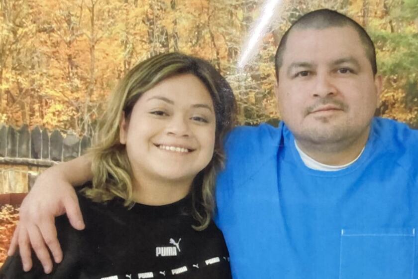 Sept. 2023 image of Lombardo Palacios, center, with his sister, Sigry Ortez, left, and his mother. Palacios was 15 when he falsely confessed to murder after hours of relentless police interrogation.