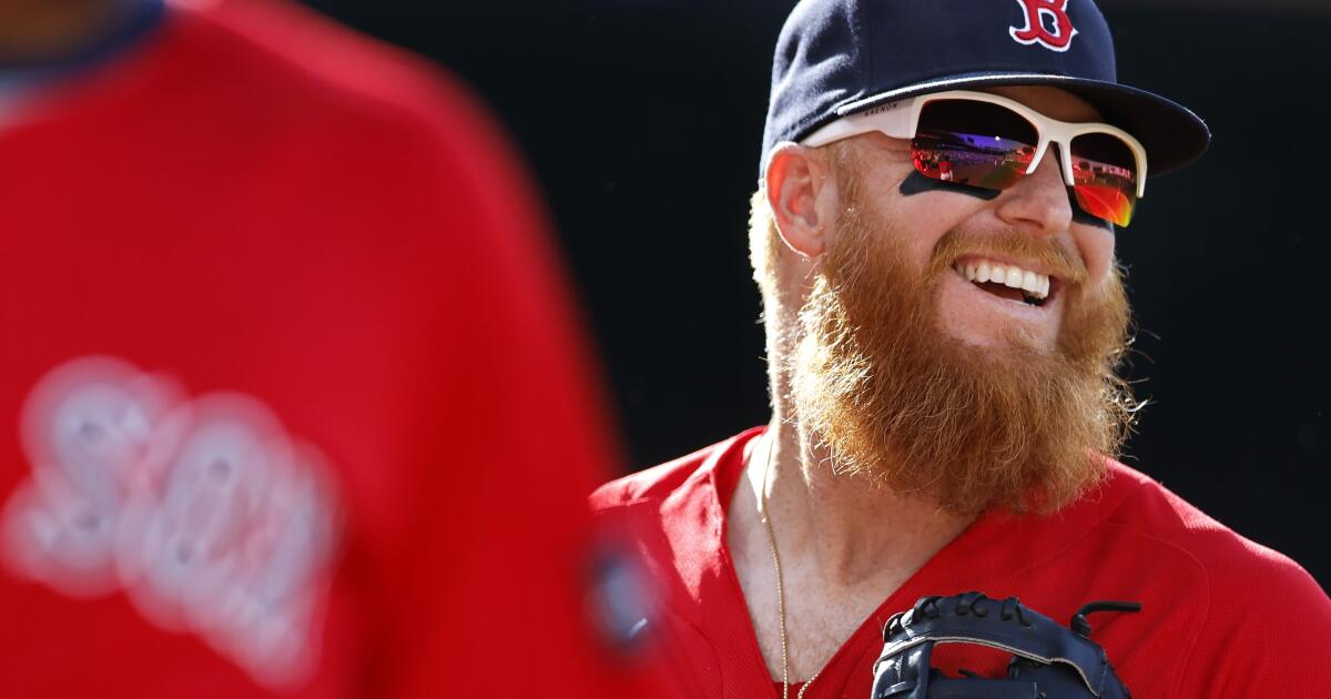 Pine tar stains the back of Los Angeles Dodgers third baseman