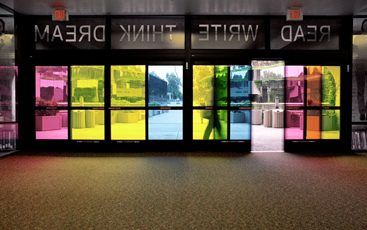 READ/WRITE/THINK/DREAM, 2001 by John Baldessari for the Stuart Collection at UC San Diego