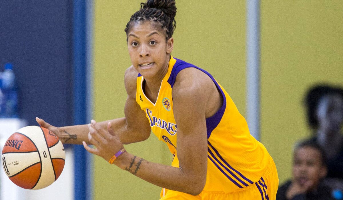 Sparks forward Candace Parker, shown during an exhibition game, finished with 24 points and 11 rebounds on Sunday against the Lynx.