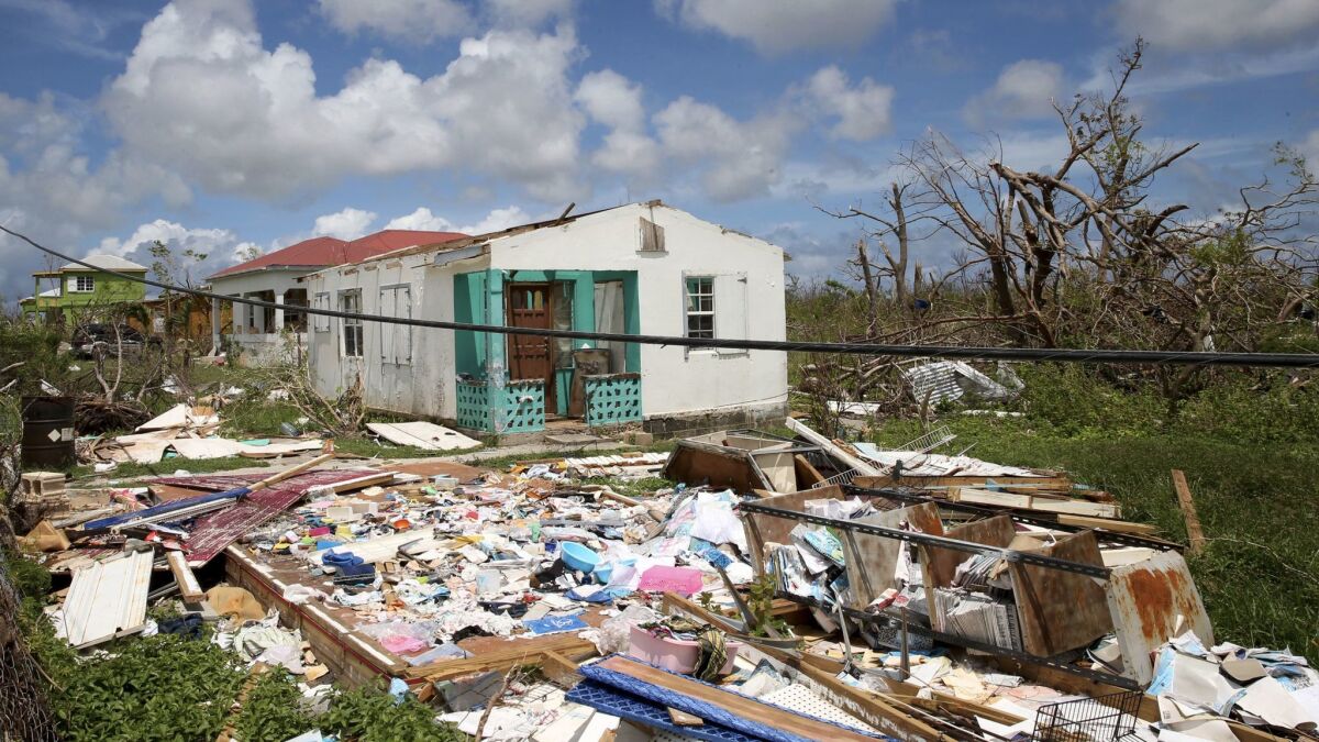 The remains of Gloria Cephas' home in Codrington, Barbuda. Like most Barbudans, she and her family evacuated to Antigua, where they remain.