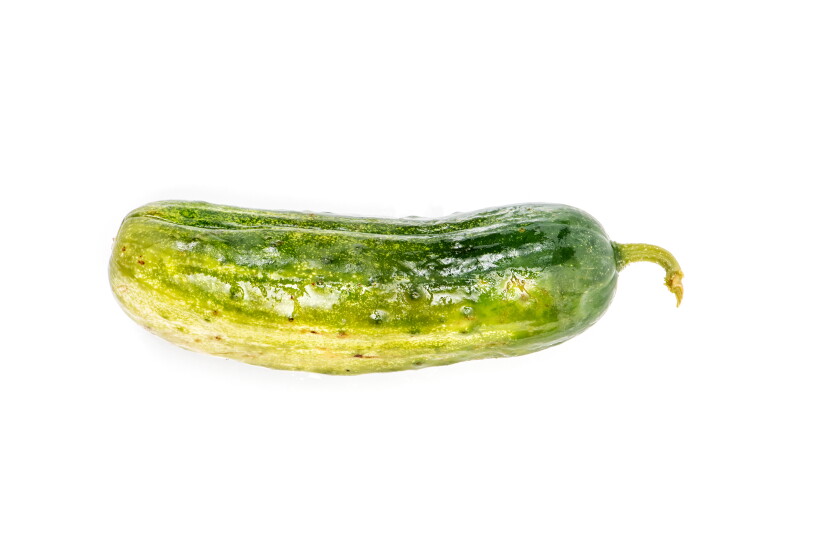 Kosher dill pickles from Nate'n Al's deli in Beverly Hills.