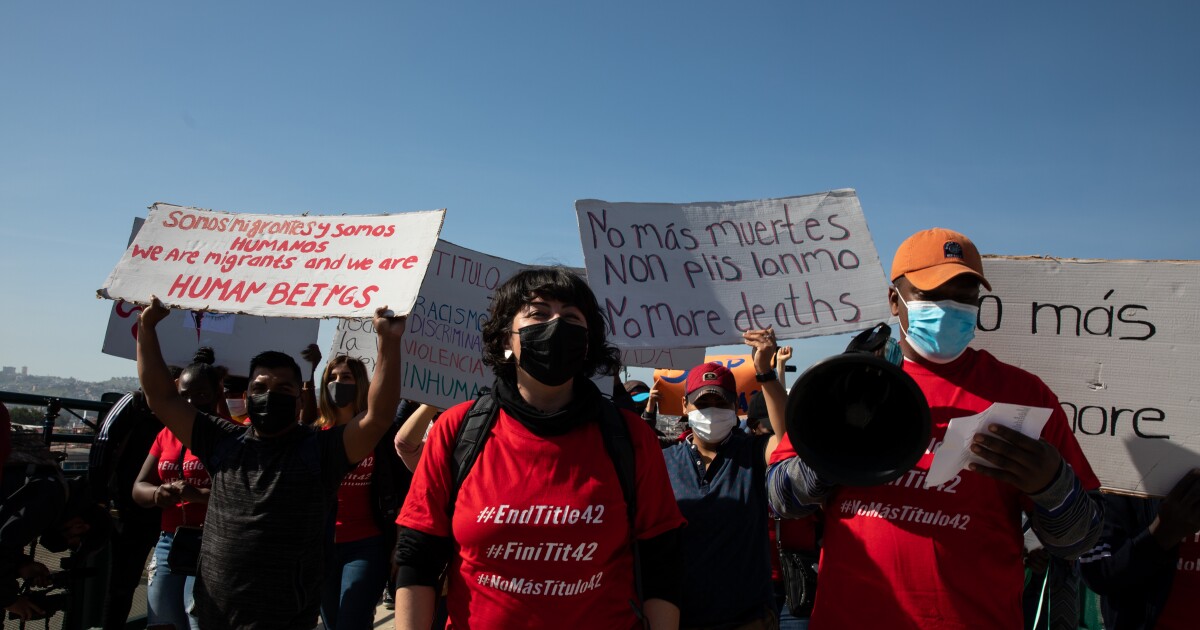 Asylum seekers in Tijuana protest disparities in treatment at US border