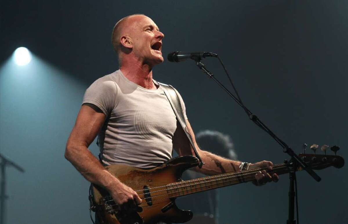 Sting performs at the Wiltern Theater in Los Angeles in 2011.