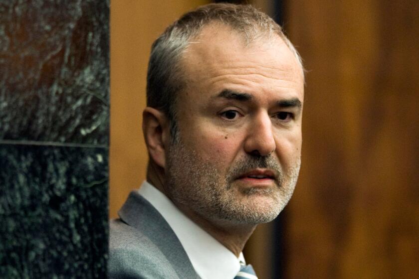 Gawker Media founder Nick Denton arrives in a courtroom in St. Petersburg, Fla. on March 16.