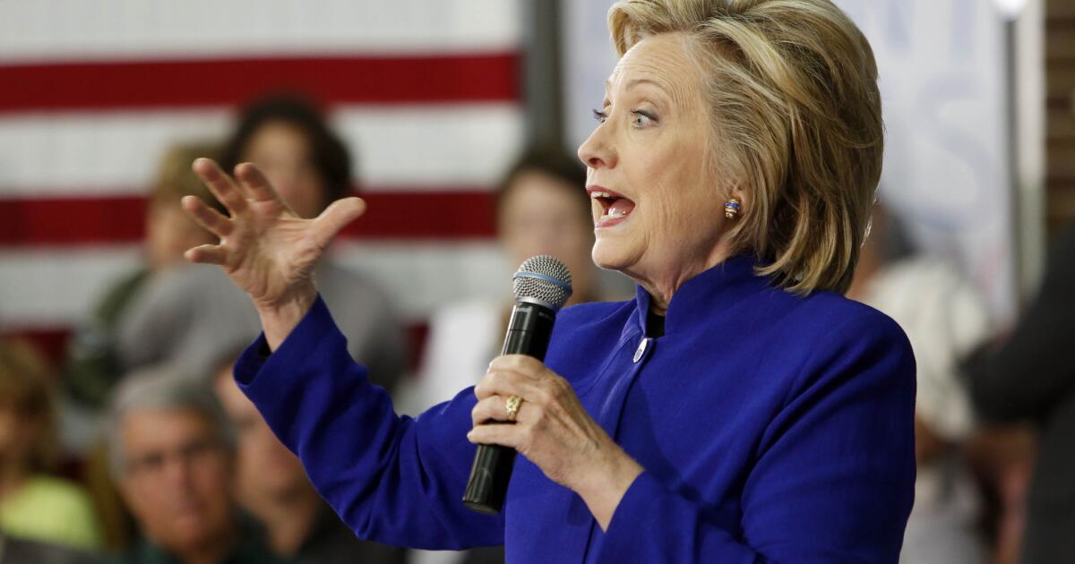 Hillary Clinton Will Turn Over Private Email Server To Justice Department Los Angeles Times 