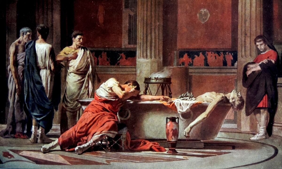 "The Death of Seneca," a painting by Manuel Dominguez Sanchez. 
