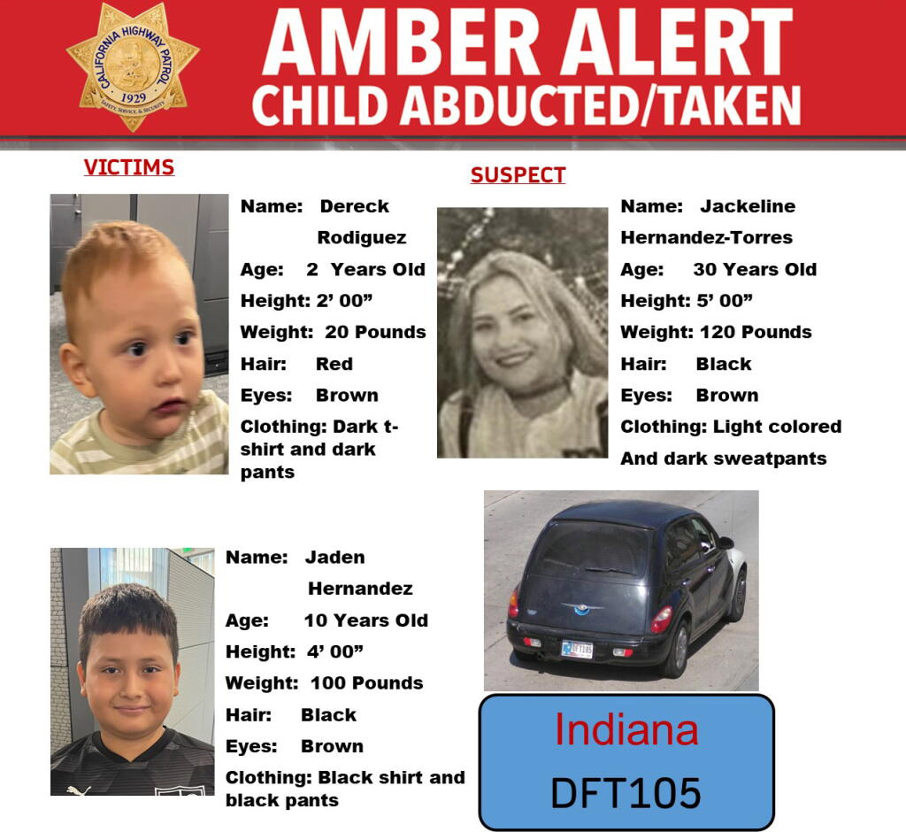 Amber Alert Sticker Amber Alert issued for two foster care children believed abducted - Los ...