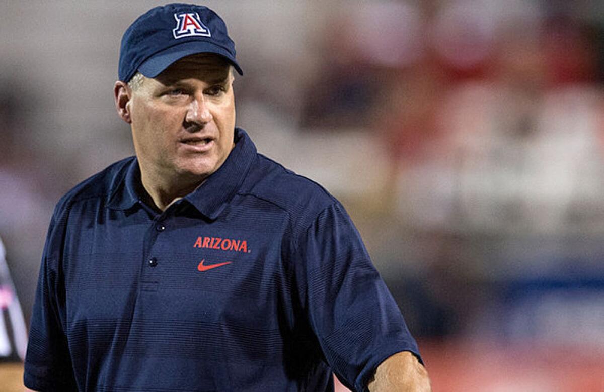 Arizona Coach Rich Rodriguez, shown on the sideline in 2013, has several options at quarterback.