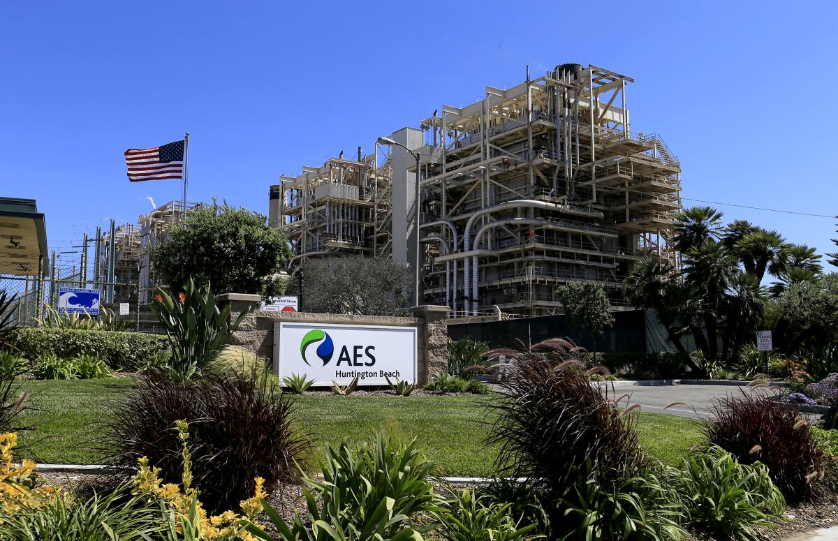The proposed Poseidon water desalination plant would be located next to the AES power station in Huntington Beach.