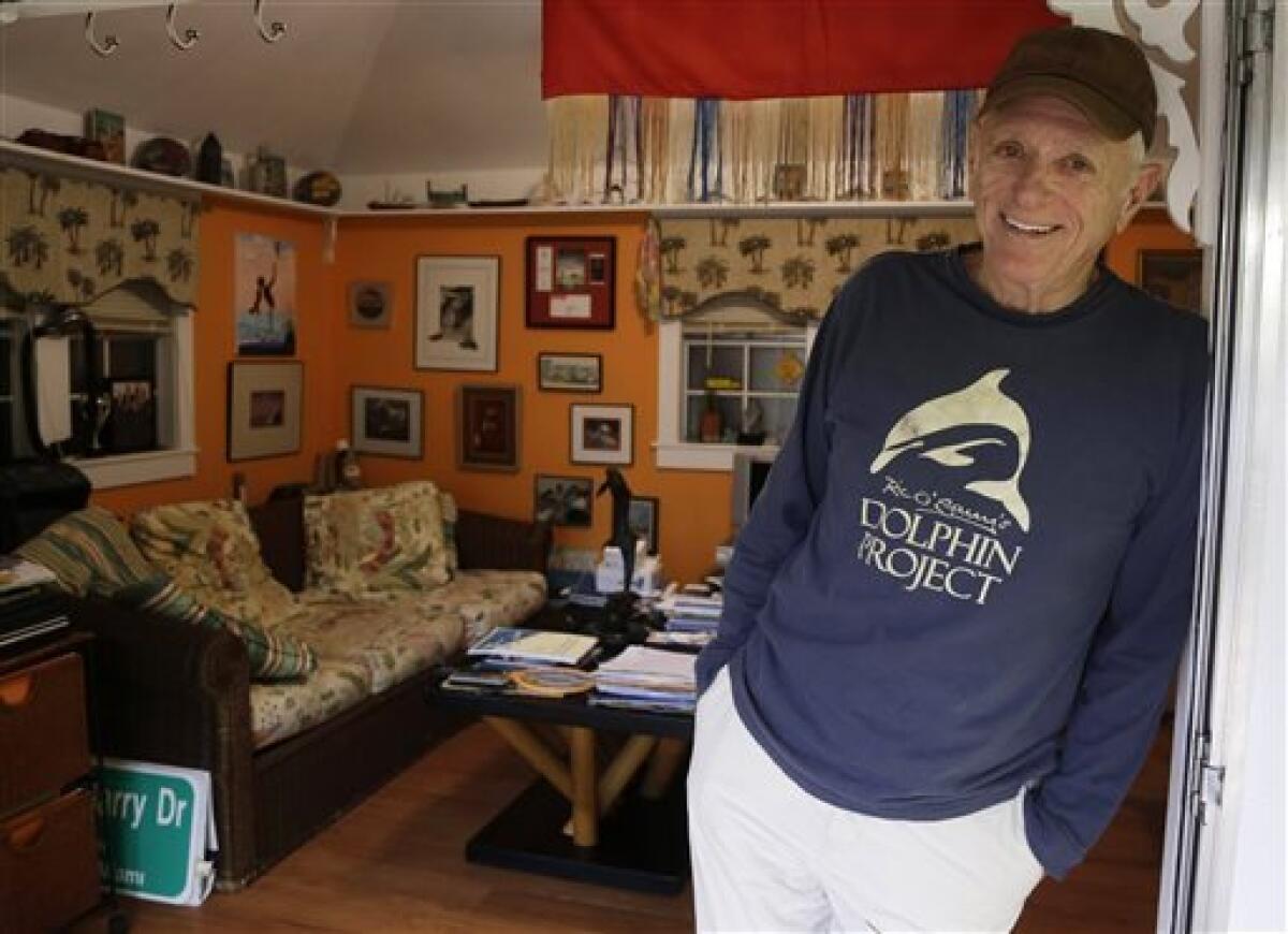 Ric O'Barry poses for a photograph at his home in Miami in 2014. O'Barry went from being a Dolphin trainer on the beloved "Flipper" TV series in the 1960s to a notorious activist featured in the 2009 documentary "The Cove."