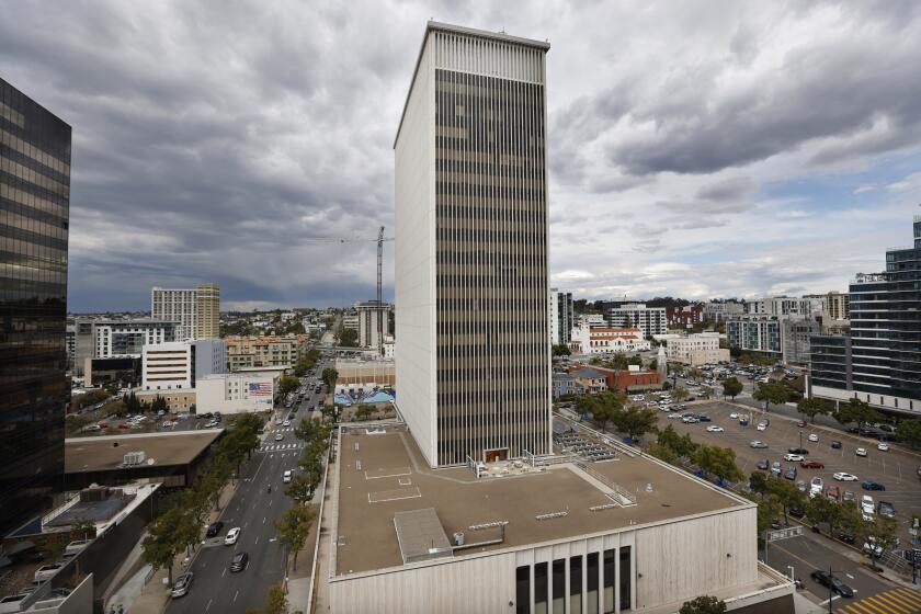 San Diego CA - March 18: San Diego's 101 Ash St. office tower is shown on Monday, March 18, 2024. (K.C. Alfred / The San Diego Union-Tribune)