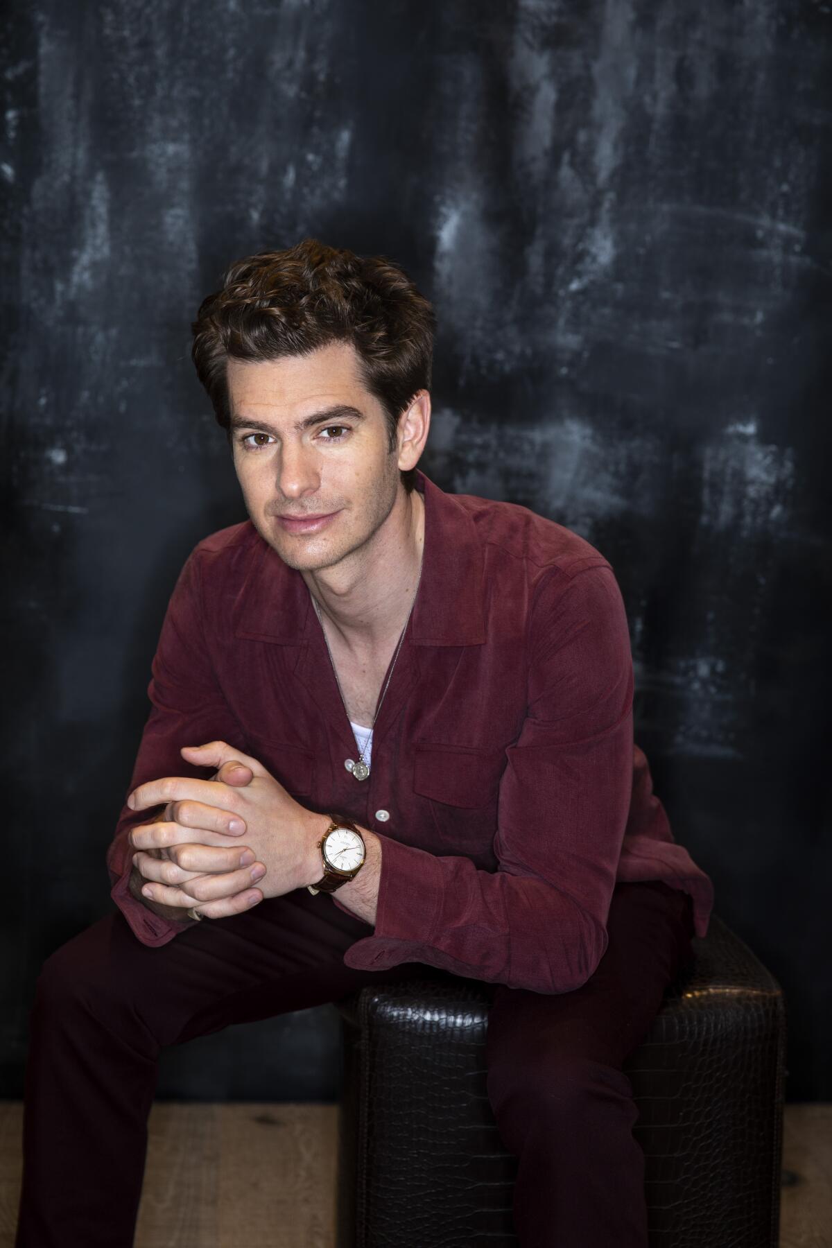 Actor Andrew Garfield is photographed at Four Seasons hotel in Los Angeles