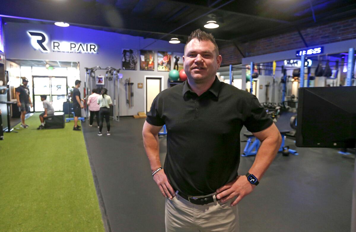 Former NCAA Division I football player Chad Beauchamp runs his own clinic, Repair Sports Institute, in Huntington Beach.
