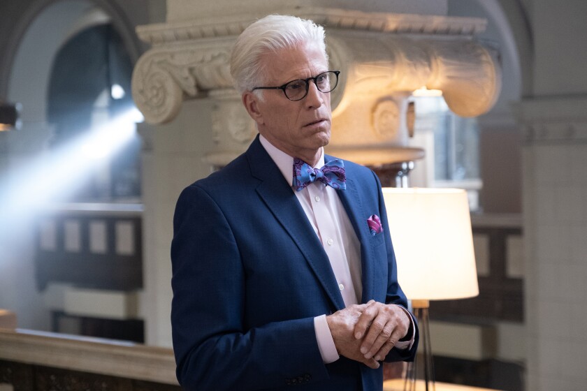 Ted Danson stars in a new episode of the afterlife comedy "The Good Place" on NBC.