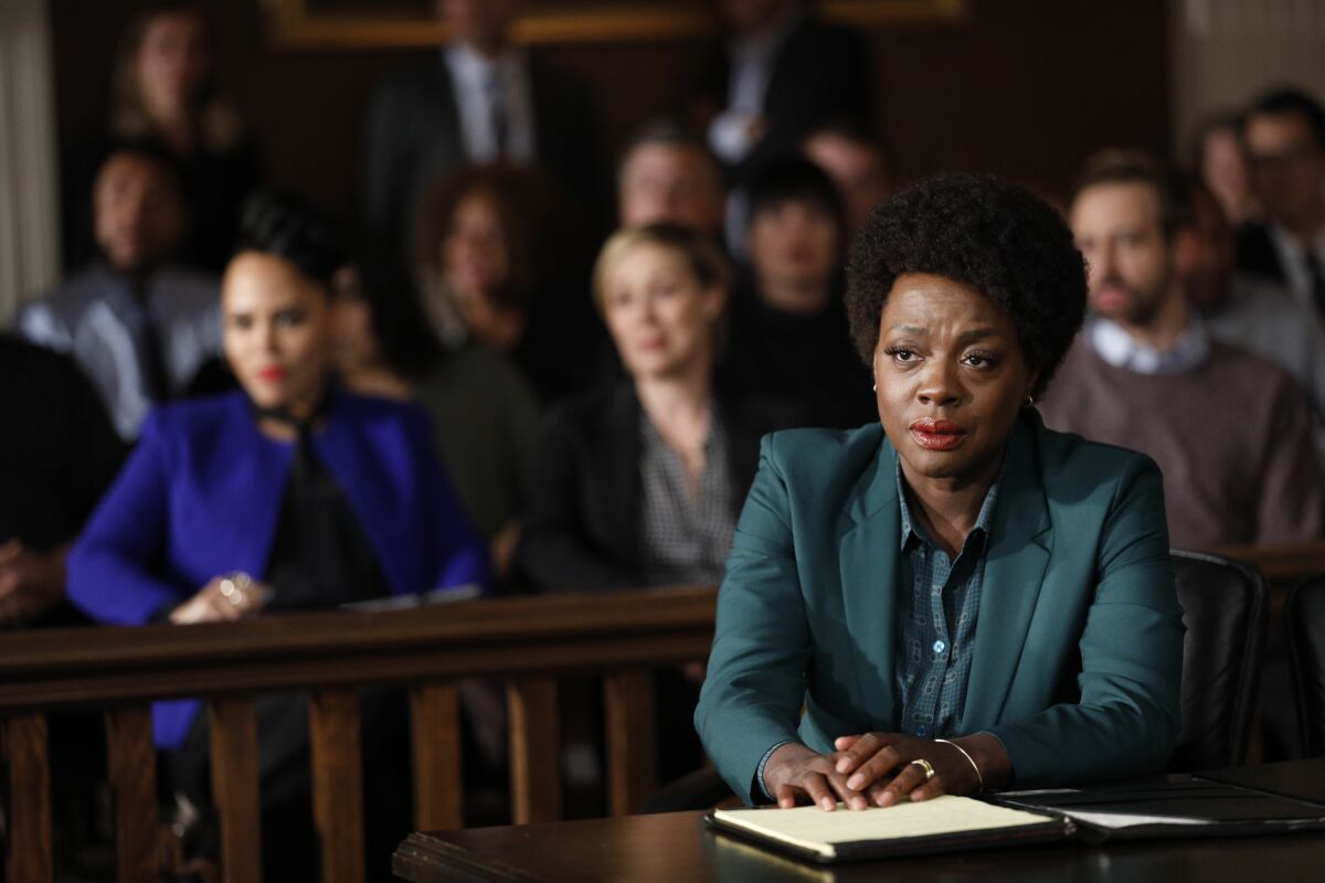 Viola Davis in a courtroom scene from “How to Get Away with Murder.” 
