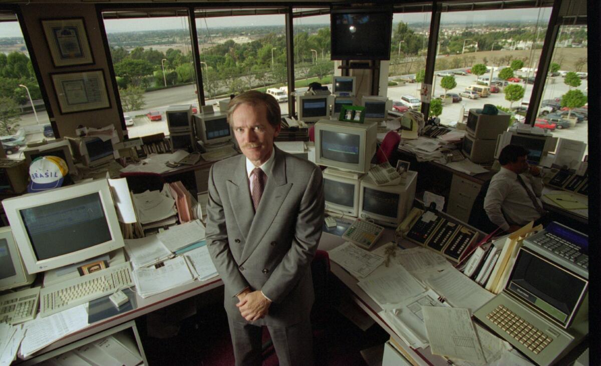 William Gross, Managing Director of Pacific Investment Management Co. of Newport Beach, photographed November 16, 1994, is one of the nation's biggest bond investors and helps determine yields at any given moment.