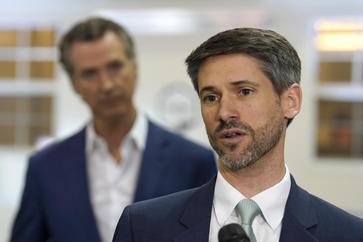 San José Mayor Matt Mahan, right, announced Thursday that he is running to become California's next governor.