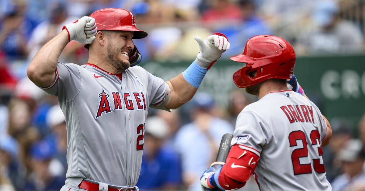 Shohei Ohtani and Mike Trout homer to power Angels past Royals - Los ...
