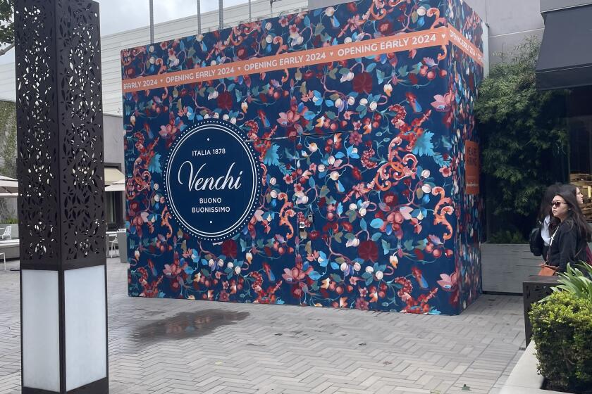 Venchi, a gourmet Italian chocolate and gelato shop, plans to open soon at Westfield UTC.