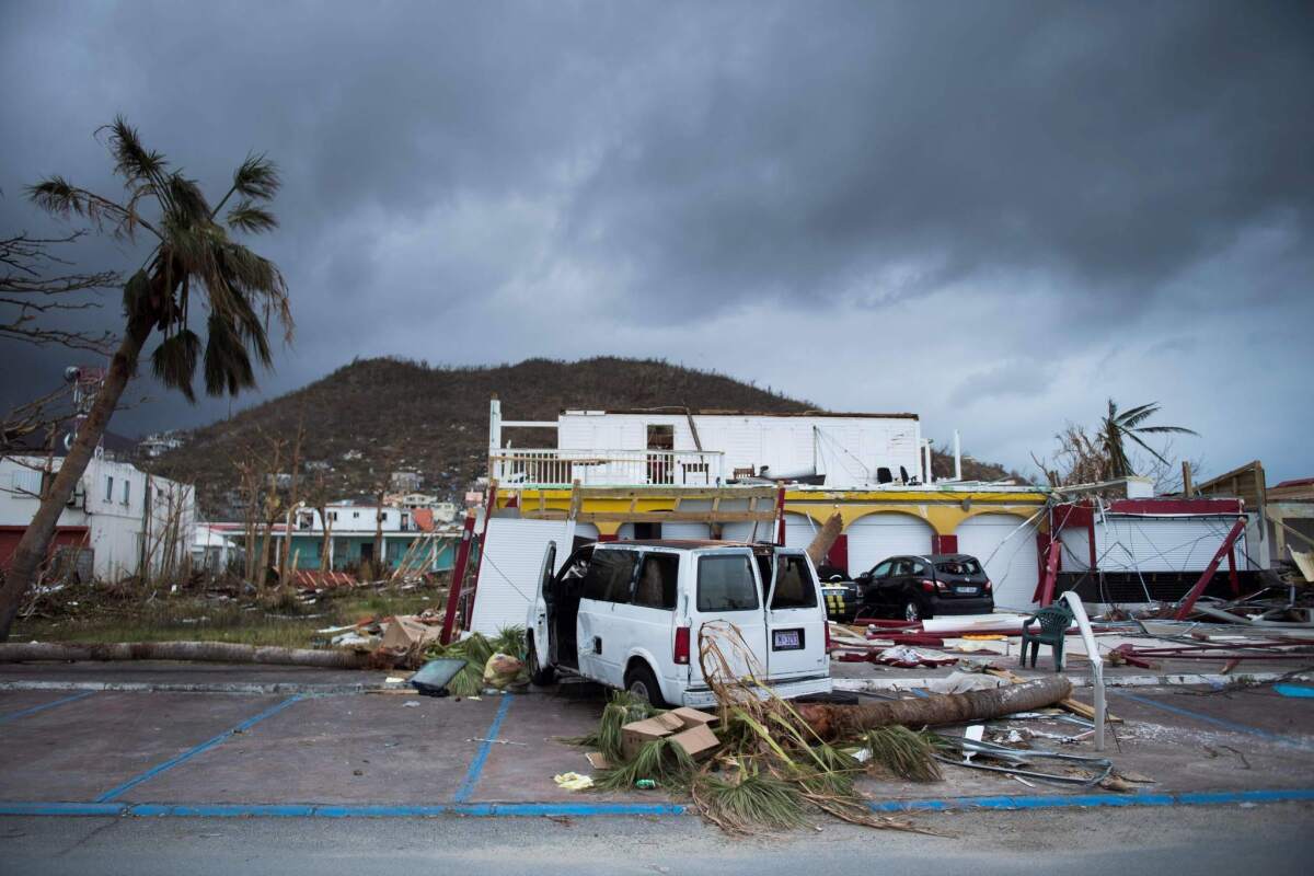 The city of Marigot lies in ruins Sept. 9, 2017, after Hurricane Irma devastated the island of St. Martin.