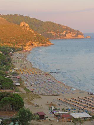 Romans flock to the sea at the height of summer when temperatures in the Italian capital climb above 80 degrees. In the old hill town of Sperlonga, beaches stretch north and south along the coast about halfway between Rome and Naples.