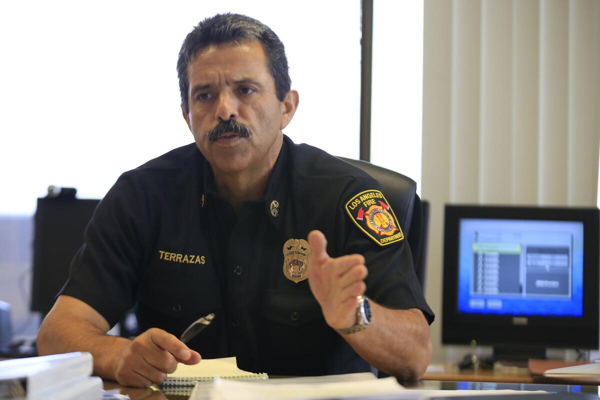 Fire Chief Ralph Terrazas has said speeding up the LAFD's response to 911 calls for help is a top priority of his administration.