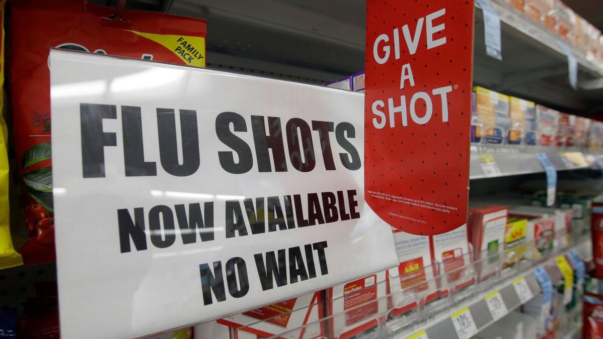 Public health officials in California advise everyone over 6 months of age to get a flu shot as soon as possible.