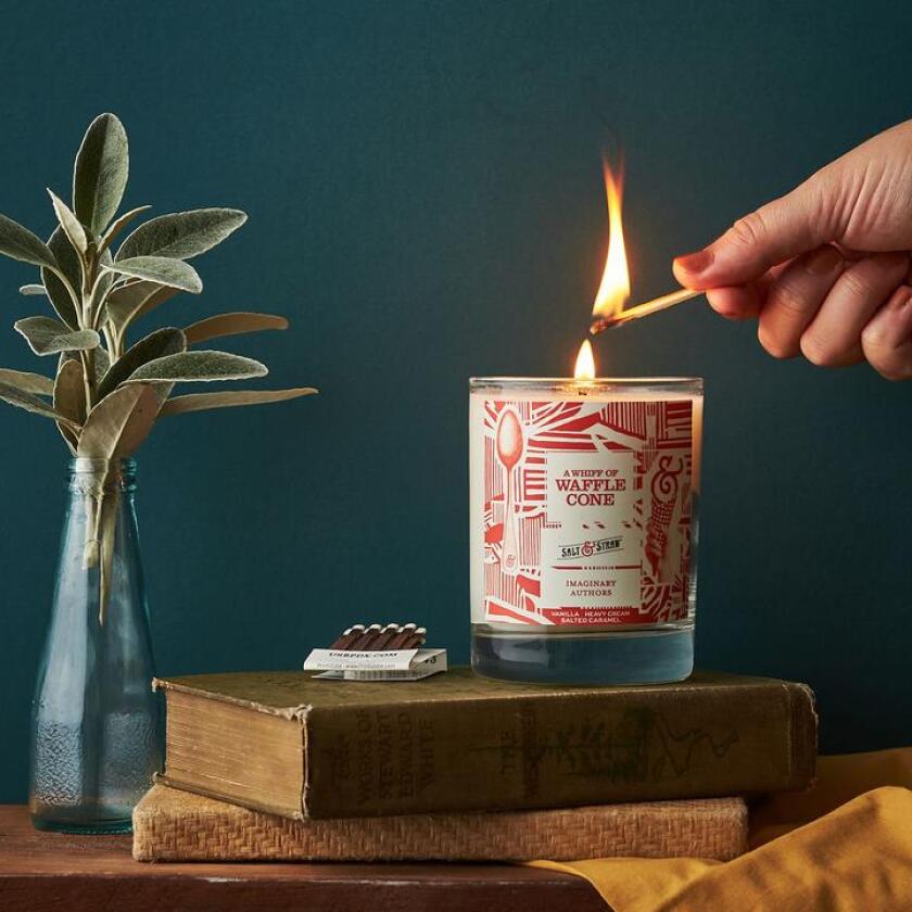 Salt & Straw ice cream shops are now carrying waffle cone-scented candles.