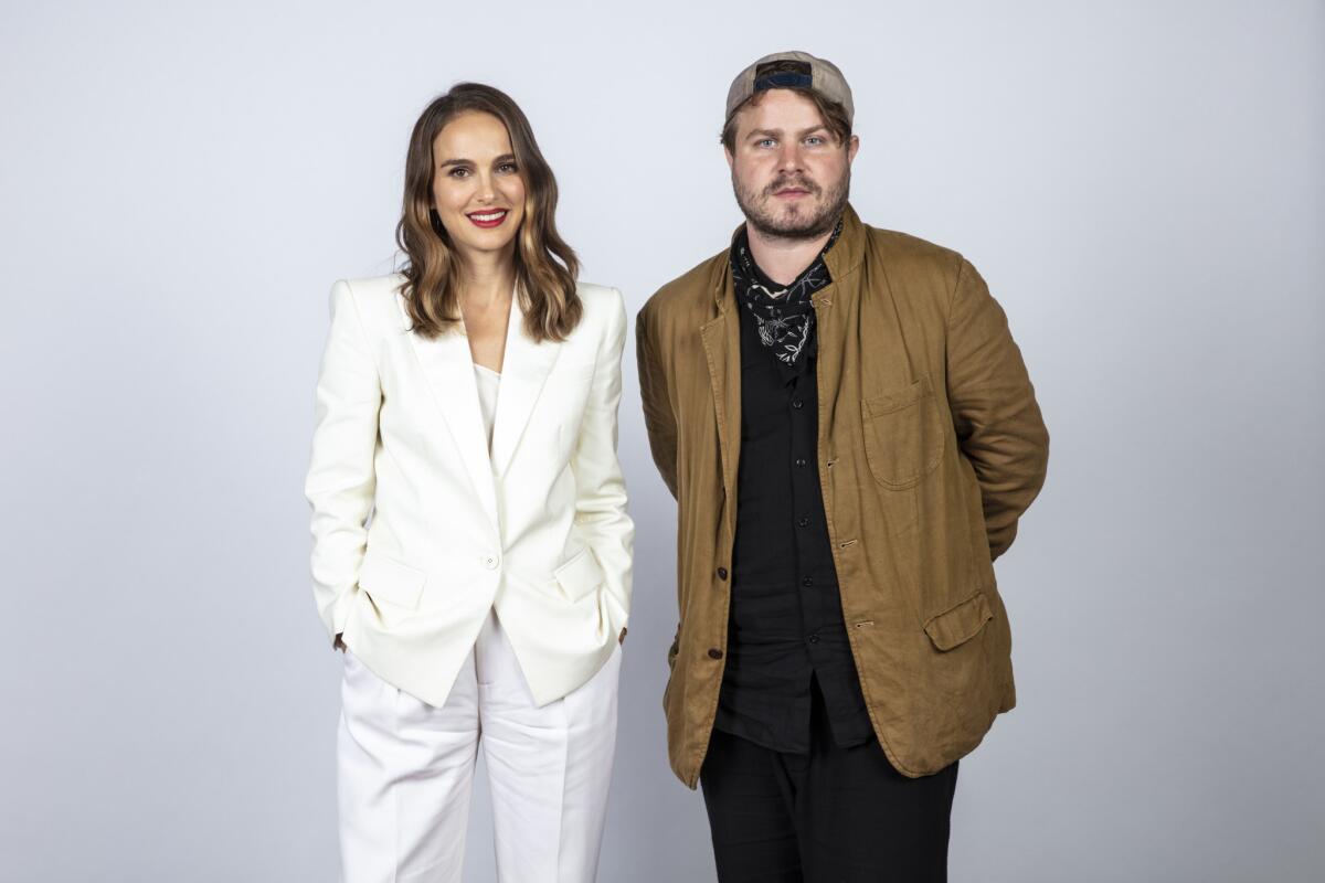 Actress Natalie Portman and director Brady Corbet from the film "Vox Lux."
