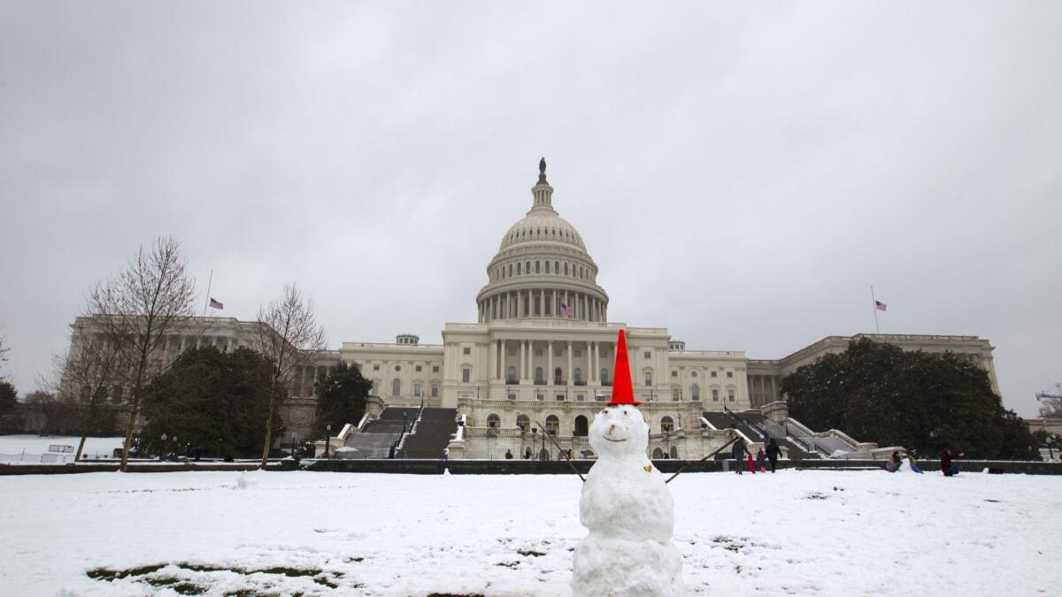 A snowstorm hit Washington on Wednesday.