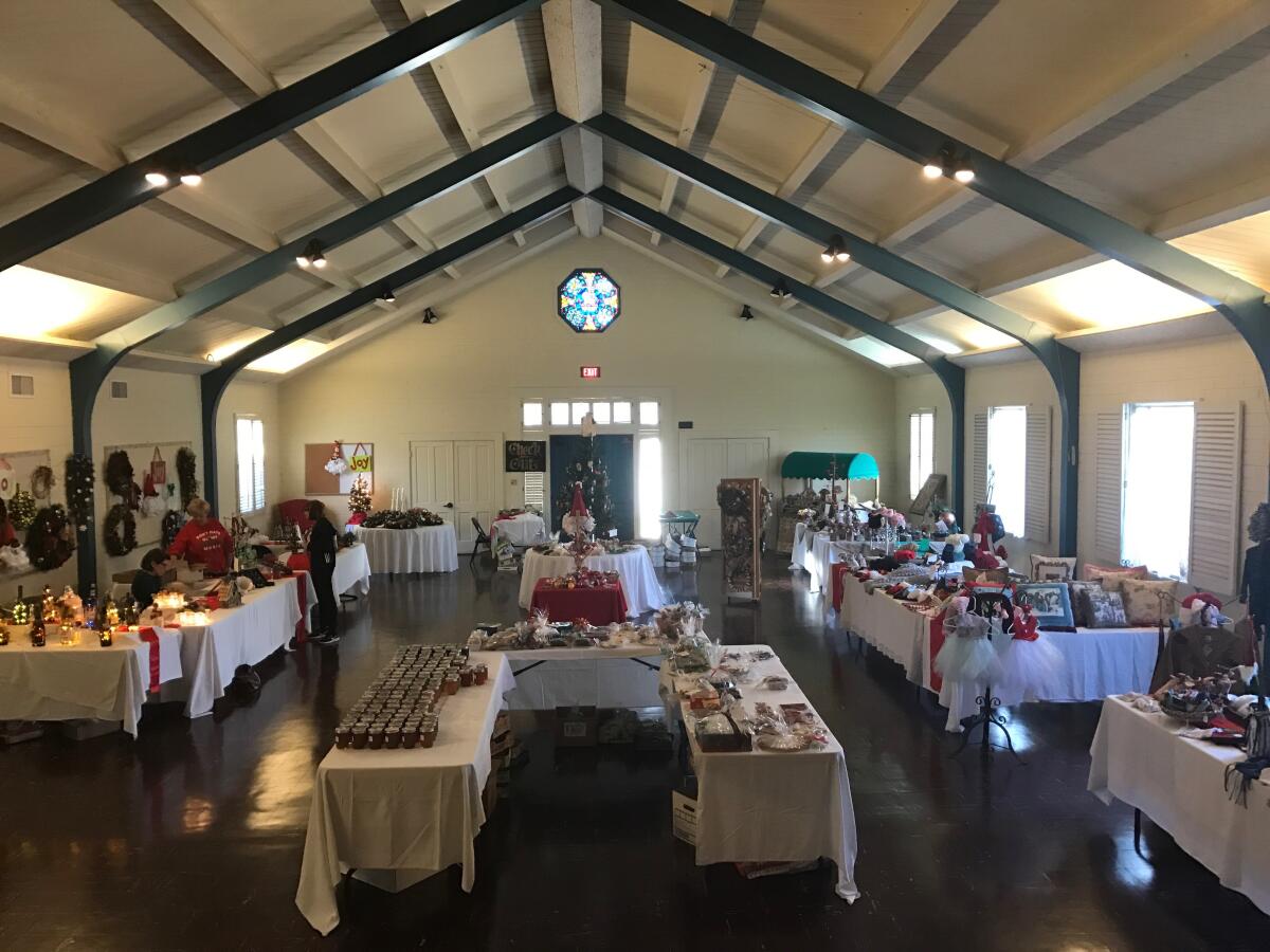 A sampling of the many items for sale at the Christmas Marketplace and Festival in Point Loma.