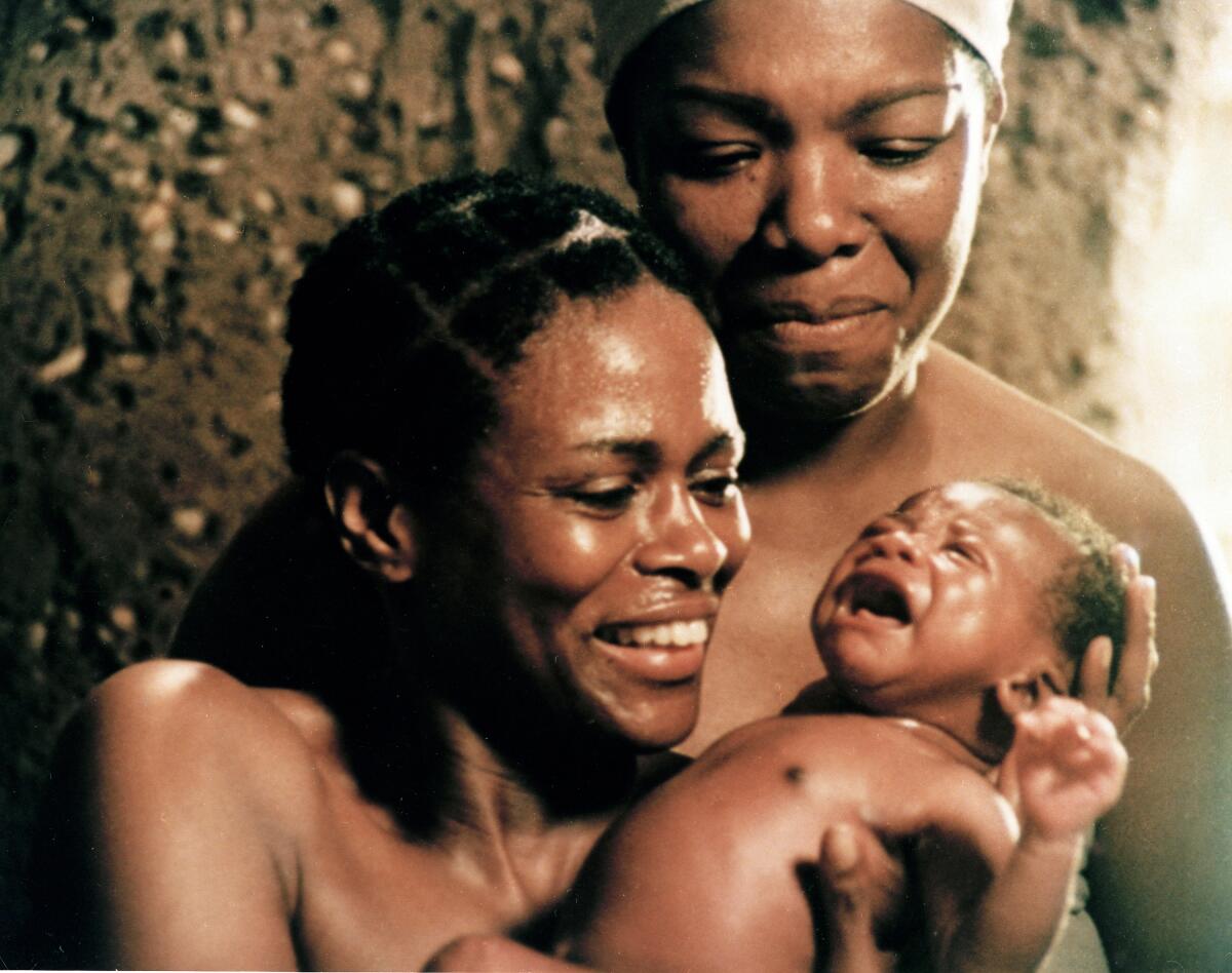 Cicely Tyson, left, starred in the 1977 miniseries "Roots."