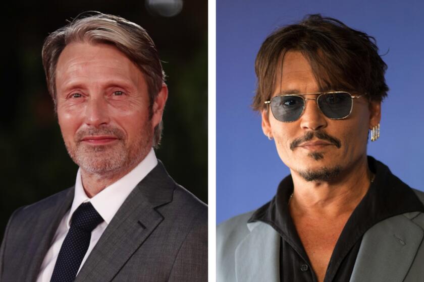 Split of Mads Mikkelsen and Johnny Depp.