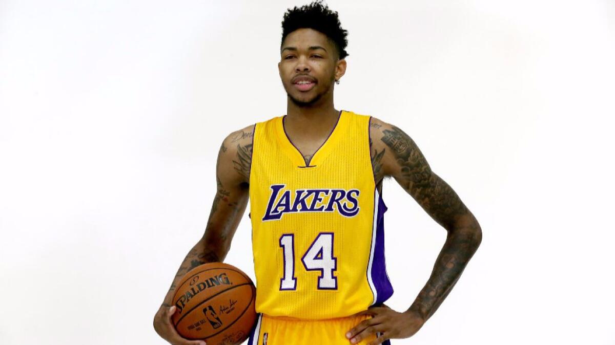 Lakers rookie Brandon Ingram is 6-feet-9 and weighs 190 pounds.