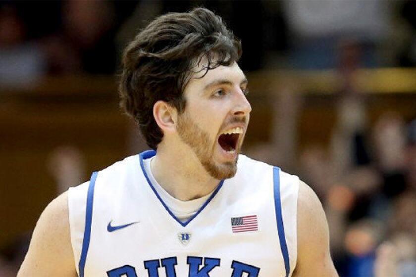 Ryan Kelly, who is 6 feet 11, averaged 12.9 points and 5.3 rebounds for Duke last season.