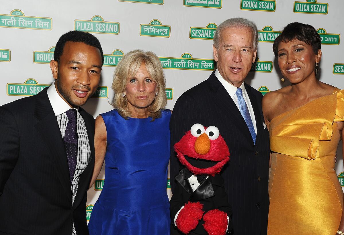 John Legend, Jill Biden, then-Vice-President Joe Biden and Robin Roberts, June 2, 2010