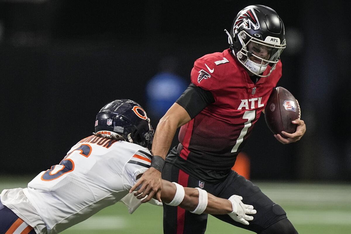 Falcons, Commanders meet in matchup of mobile quarterbacks - The San Diego  Union-Tribune