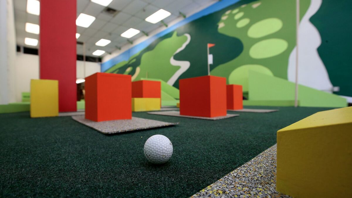 A mini-golf course created by the Los Angeles Poverty Department is inspired by zoning in L.A.