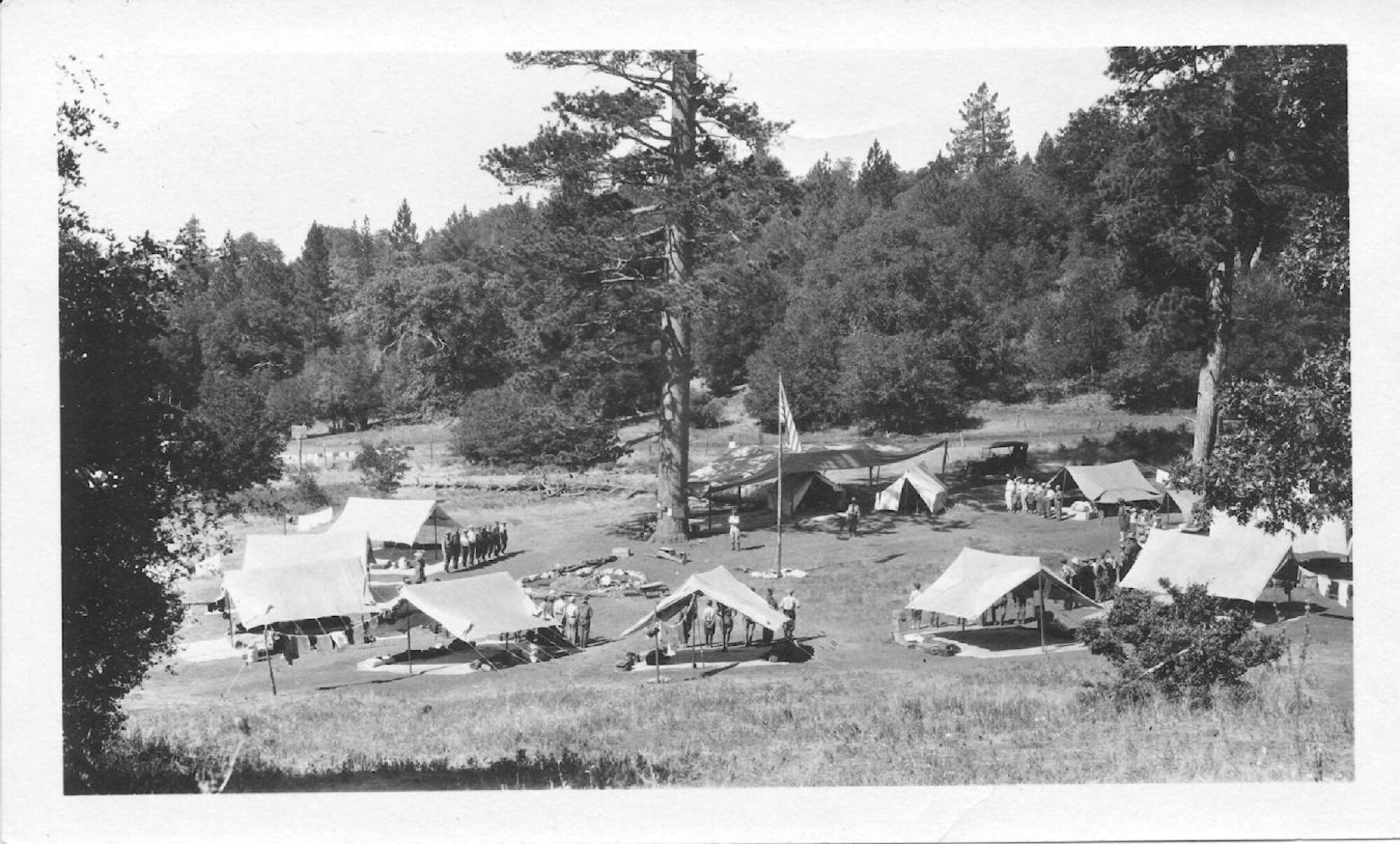 In its early years, Camp Marston offered only tent camping.